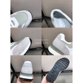 Berluti Calf Leather Elastic Cloth Casual Sneakers For Men White