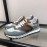 Berluti Calf Leather Elastic Cloth Casual Sneakers For Men Gray