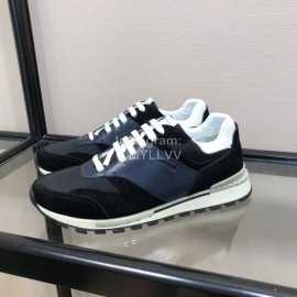 Berluti Calf Leather Elastic Cloth Casual Sneakers For Men Black