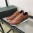 Berluti Calf Leather Casual Board Shoes For Men Brown