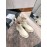 Both Cowhide Thick High Heeled Short Boots For Women White