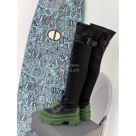 Both Thickened Satin Thick High Heeled Long Boots For Women 