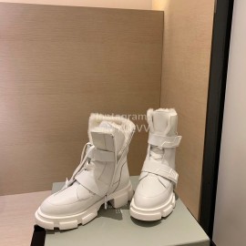 Both Autumn Winter Soft Cowhide High Heeled Boots For Women White