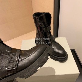 Both Autumn Winter Soft Cowhide High Heeled Boots For Women Black