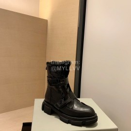 Both Autumn Winter Soft Cowhide High Heeled Boots For Women Black