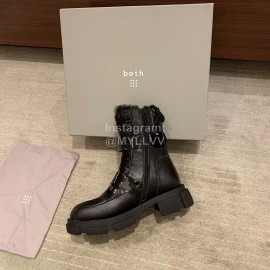 Both Autumn Winter Soft Cowhide High Heeled Boots For Women Black