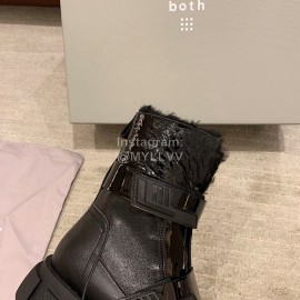 Both Autumn Winter Soft Cowhide High Heeled Boots For Women Black