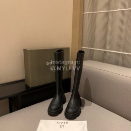 Both Autumn Winter Soft Black Cowhide High Heeled Boots For Women