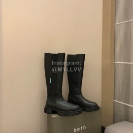 Both Autumn Winter Soft Black Cowhide High Heeled Boots For Women