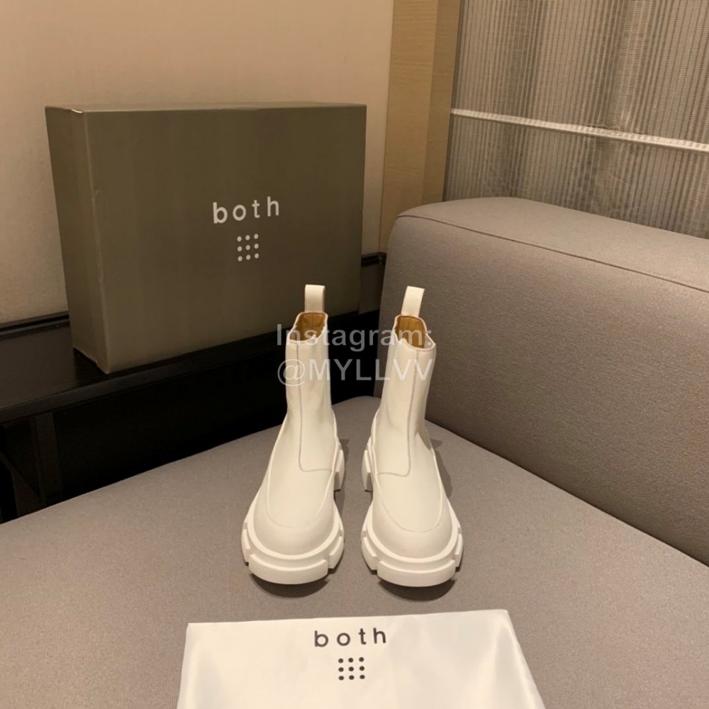 Both Autumn Winter White Soft Cowhide High Heeled Boots For Women