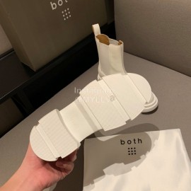 Both Autumn Winter White Soft Cowhide High Heeled Boots For Women