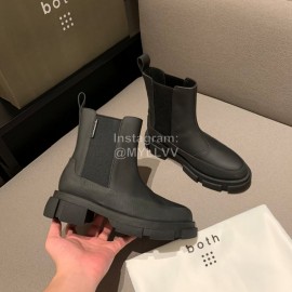 Both Autumn Winter Black Soft Cowhide High Heeled Boots For Women