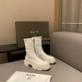 Both Autumn Winter Soft Cowhide High Heeled Boots White For Women