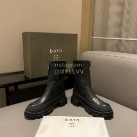 Both Autumn Winter Soft Cowhide High Heeled Boots Black For Women