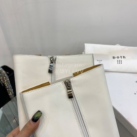 Both Fall Winter New Soft Leather High Heeled Boots For Women White