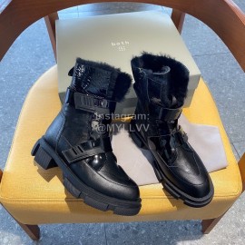 Both Fall Winter New Soft Leather Short Boots For Women Black
