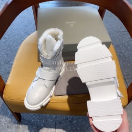 Both Fall Winter New Soft Leather Short Boots For Women White