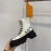 Both Co Branded Monse Fall Winter Lace Up Boots For Women White