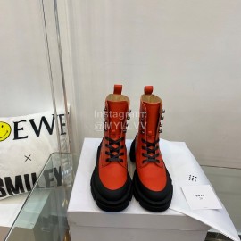 Both Co Branded Monse Fall Winter Lace Up Boots For Women Orange