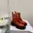 Both Co Branded Monse Fall Winter Lace Up Boots For Women Orange