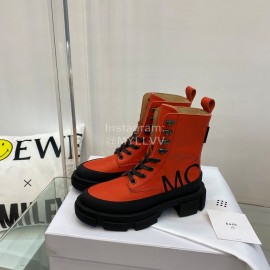 Both Co Branded Monse Fall Winter Lace Up Boots For Women Orange