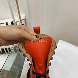 Both Co Branded Monse Fall Winter Lace Up Boots For Women Orange