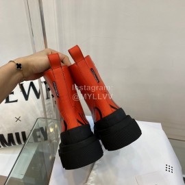 Both Co Branded Monse Fall Winter Lace Up Boots For Women Orange
