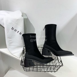 Both Spring New Leather High Heeled Boots For Women Black