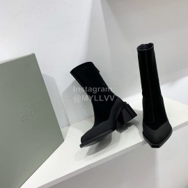 Both Spring New Leather High Heeled Boots For Women Black
