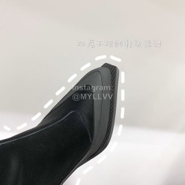 Both Spring New Leather High Heeled Boots For Women Black