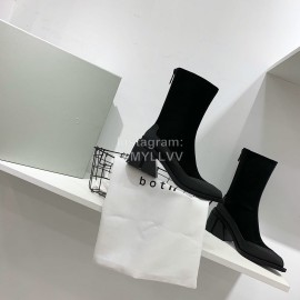 Both Spring New Leather High Heeled Boots For Women Black