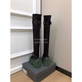 Both Fashion Leather High Heeled Long Boots For Women Black