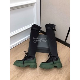 Both Fashion Leather High Heeled Long Boots For Women Black