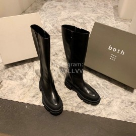 Both Fashion Leather High Heeled Elastic Boots For Women Black