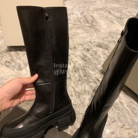 Both Fashion Leather High Heeled Elastic Boots For Women Black