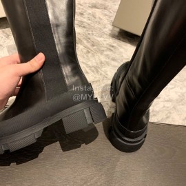 Both Fashion Leather High Heeled Elastic Boots For Women Black