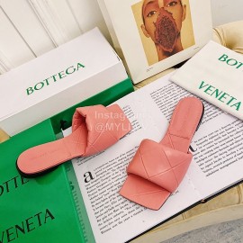 Bottega Veneta Summer New Sheepskin Flat Heel Slippers For Women Pink