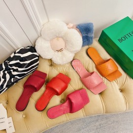 Bottega Veneta Summer New Sheepskin Flat Heel Slippers For Women Pink