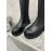 Bottega Veneta Autumn Winter Calf Leather Thick Soled Boots Black