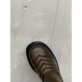 Bottega Veneta Autumn Winter Calf Leather Thick Soled Boots Brown