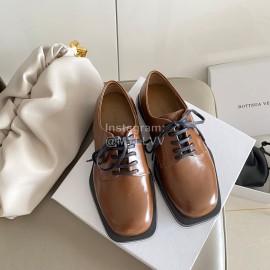 Bottega Veneta Autumn Winter New Coffee Leather Shoes For Women