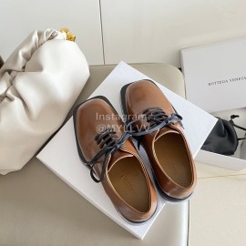 Bottega Veneta Autumn Winter New Coffee Leather Shoes For Women