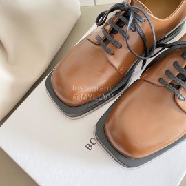 Bottega Veneta Autumn Winter New Coffee Leather Shoes For Women