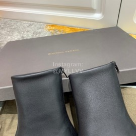 Bottega Veneta Autumn New Elastic Sheepskin Square Head Boots Black