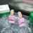 Bottega Veneta Spring Summer Fashion Woven Sheepskin High Heel Slippers Pink