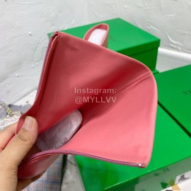 Bottega Veneta Autumn Winter New Sheepskin Retro Square Head High Heel Boots Pink