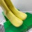Bottega Veneta Autumn Winter New Sheepskin Retro Square Head High Heel Boots Yellow