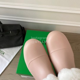 Bottega Veneta Winter Lamb Wool Waterproof Cute Boots For Women Pink