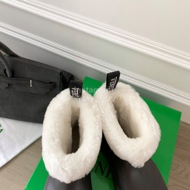 Bottega Veneta Winter Lamb Wool Waterproof Cute Boots For Women Gray