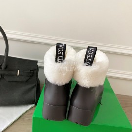 Bottega Veneta Winter Lamb Wool Waterproof Cute Boots For Women Gray